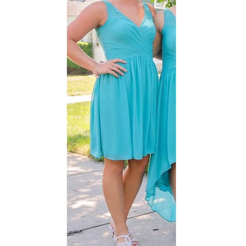 Blue Lace Jasmine Bridesmaid/Cocktail Dress